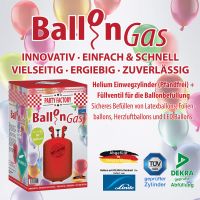 Helium Heliumgas Luftballongas Gas HE Hochzeitsdekoration Luftballon Folienballon Sommerfeier Sommerparty Grillen Grillparty Fotoshooting Geburtstag...